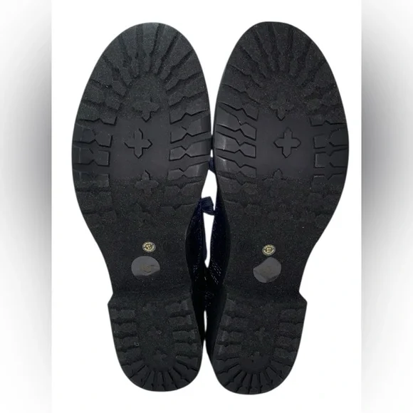 Arizona Jean Co Julie Booties Blue Velvet Lace Up Memory Foam Combat Boots Sz 10 - Picture 8 of 11